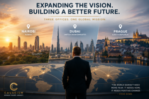 Steve Down Looking over Dubai, Nairobi, and Prague