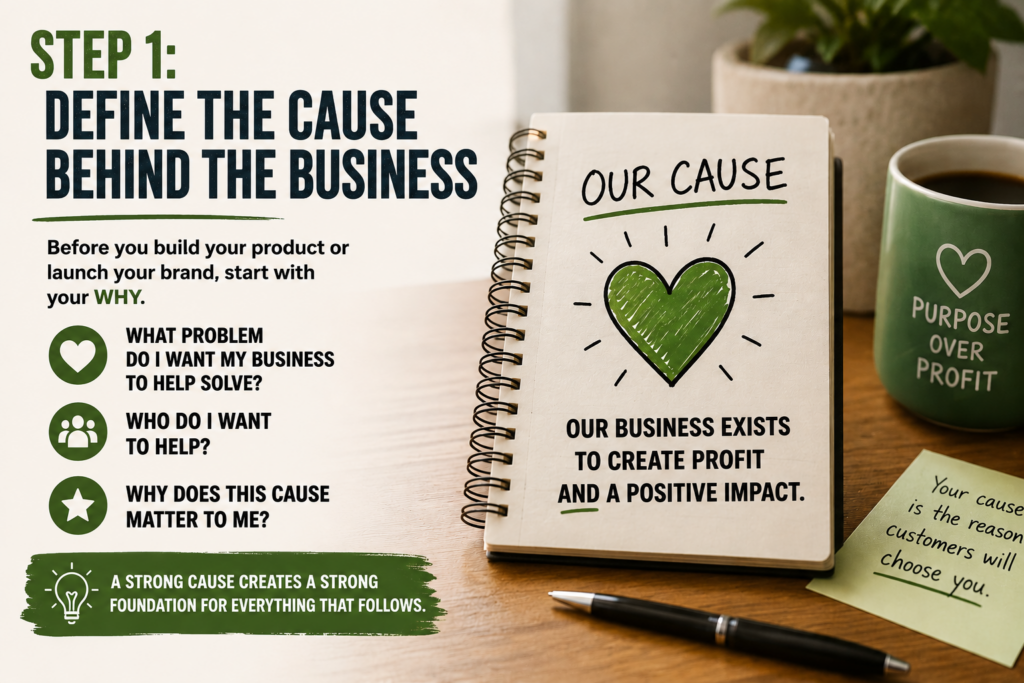 Steve Down's vision of a Causeist business model showing how entrepreneurs can connect profit, customers, nonprofits, communities, and social impact to build businesses that create positive change while generating sustainable growth.